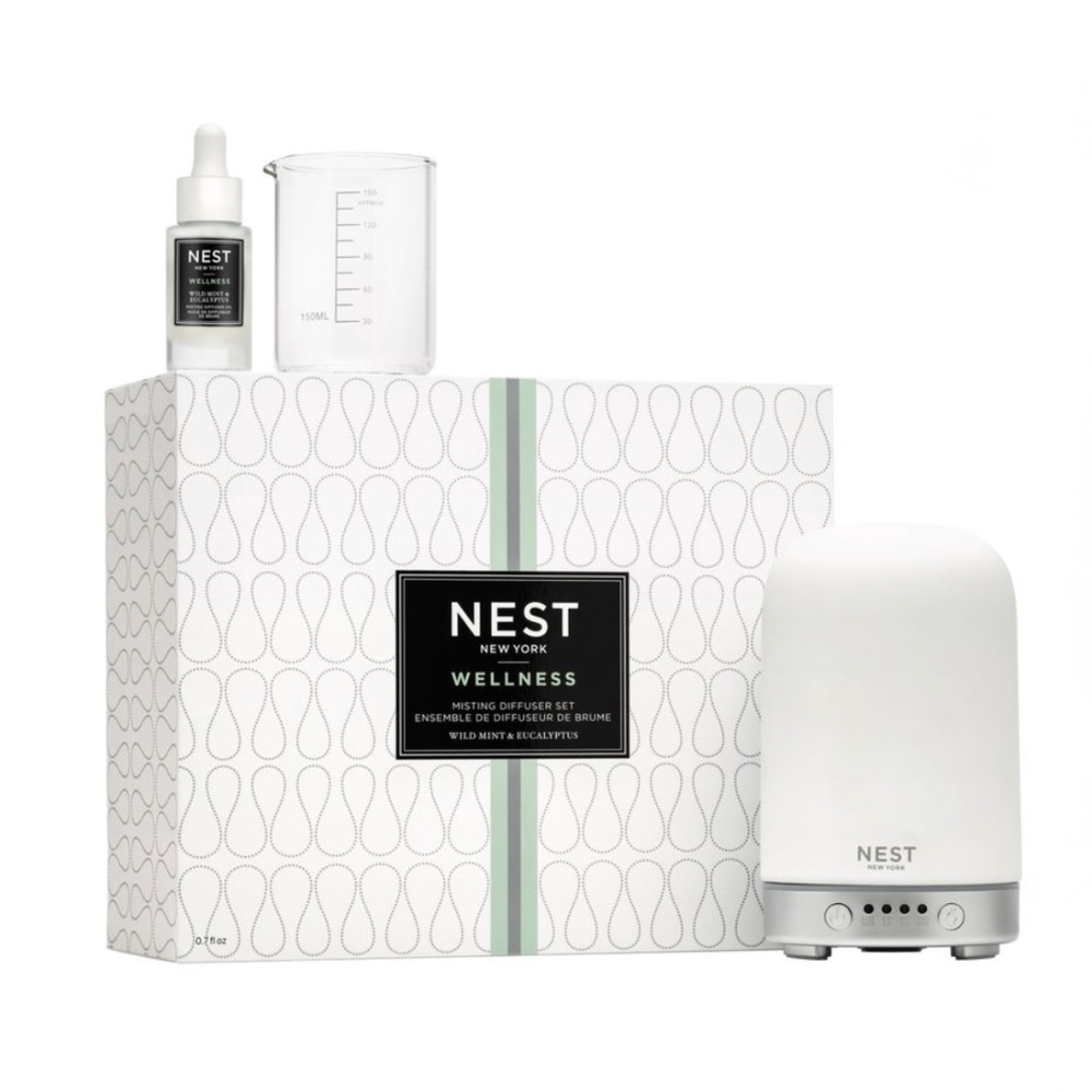 NEST Fragrances Wellness Misting Diffuser Set Wild Mint & Eucalyptus